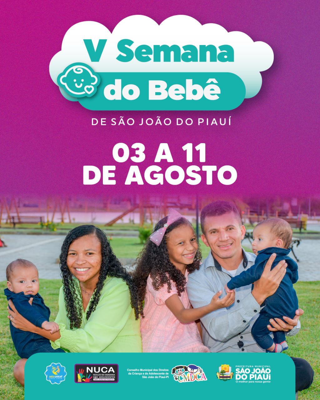 Agosto: mês da Primeira Infância com vasta programação em São João do Piauí