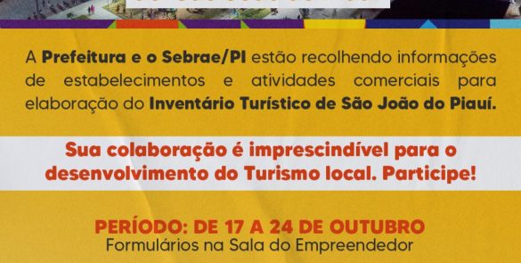 São João do Piauí terá inventário turístico.