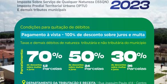 Prefeitura negocia débitos com descontos de até 100% sobre multas e juros