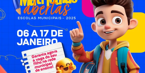 Matrículas 2025: escolas municipais estão com matrículas abertas